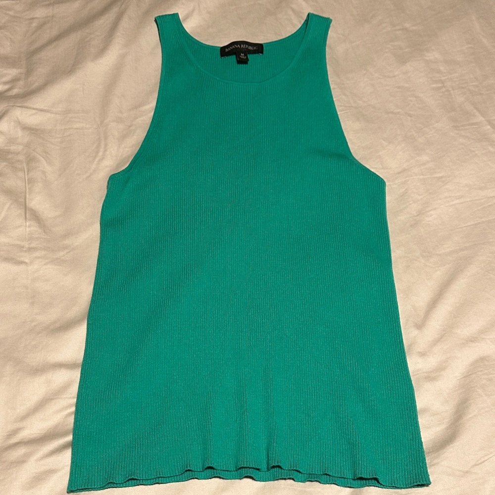 Banana Republic Vibrant Teal Green Sweater Tank